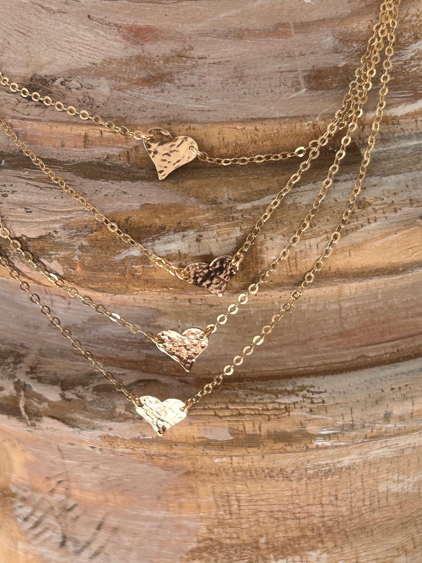 Hammered Heart Necklace | Dainty Everyday Pendant